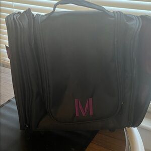 Black Travel Bag with Purple Accent